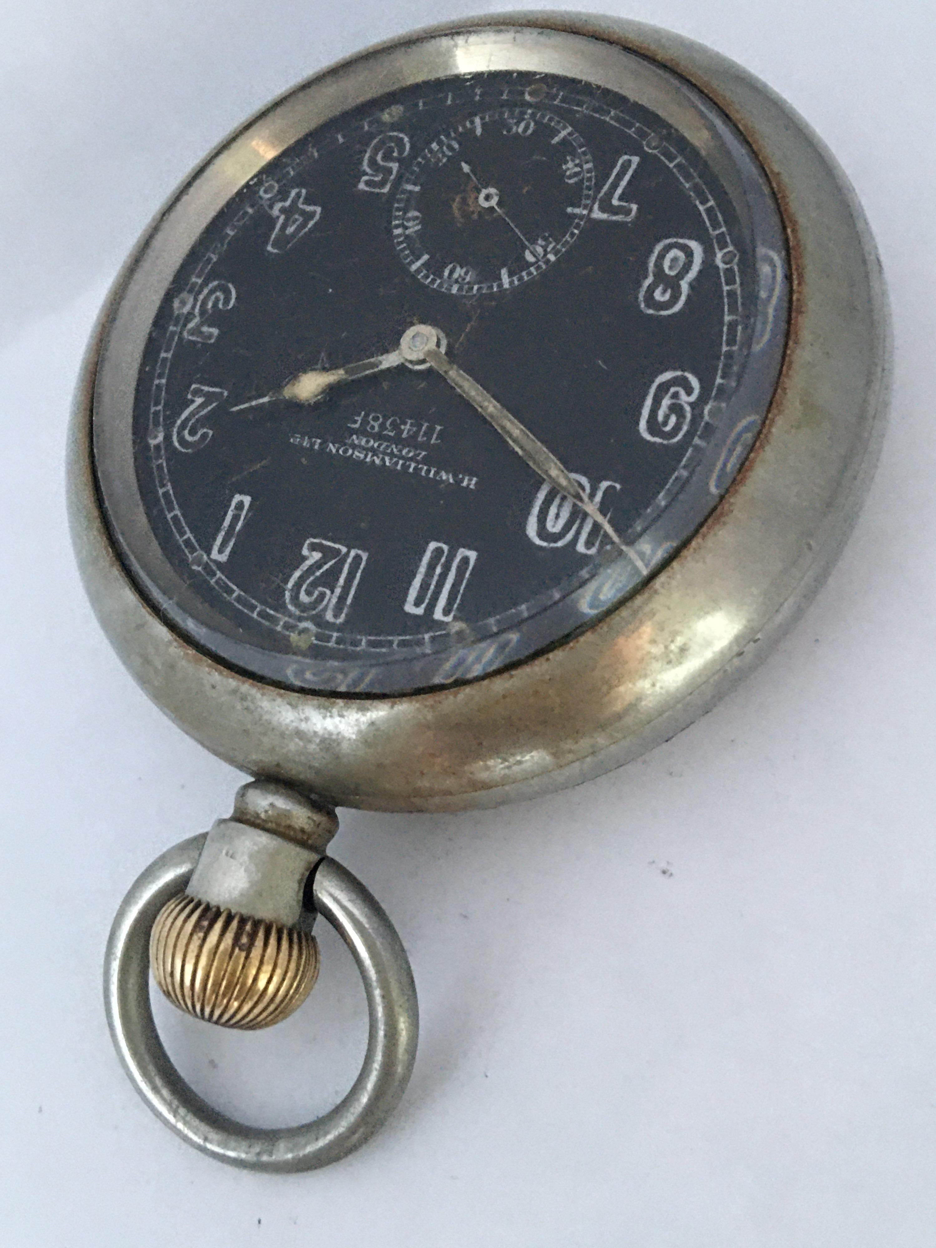 Antique WW1 Pocket Watch, H. Williamson Ltd London 11438F 4