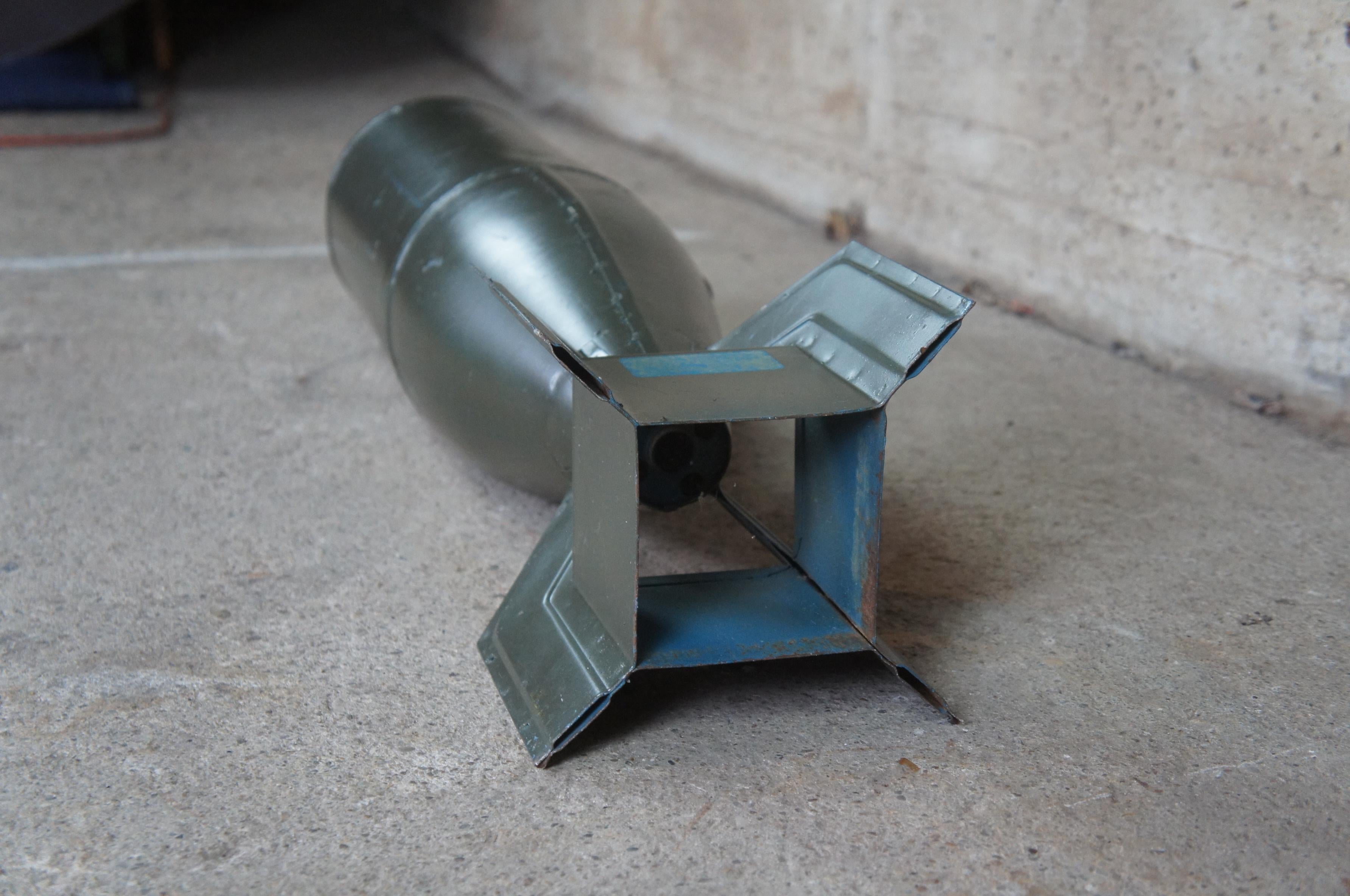 Antique WWII MK 15 Navy Military Practice Bomb Shell Torpedo Missle Test Rocket In Good Condition In Dayton, OH