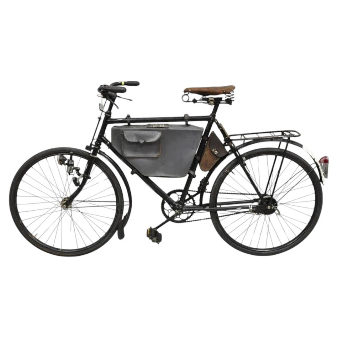 Antique WWII Swiss Army 1945 MO-05 Military Bicycle Bike with Leather Frame Pack