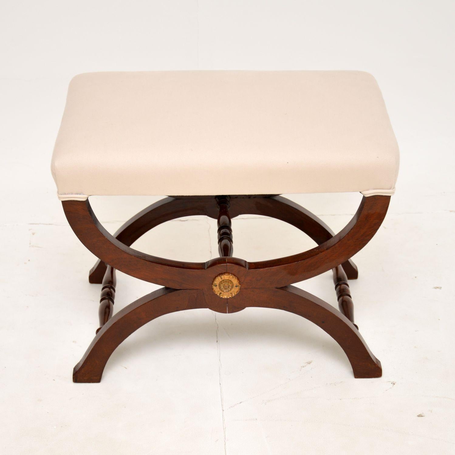 Antique X Frame Stool 1