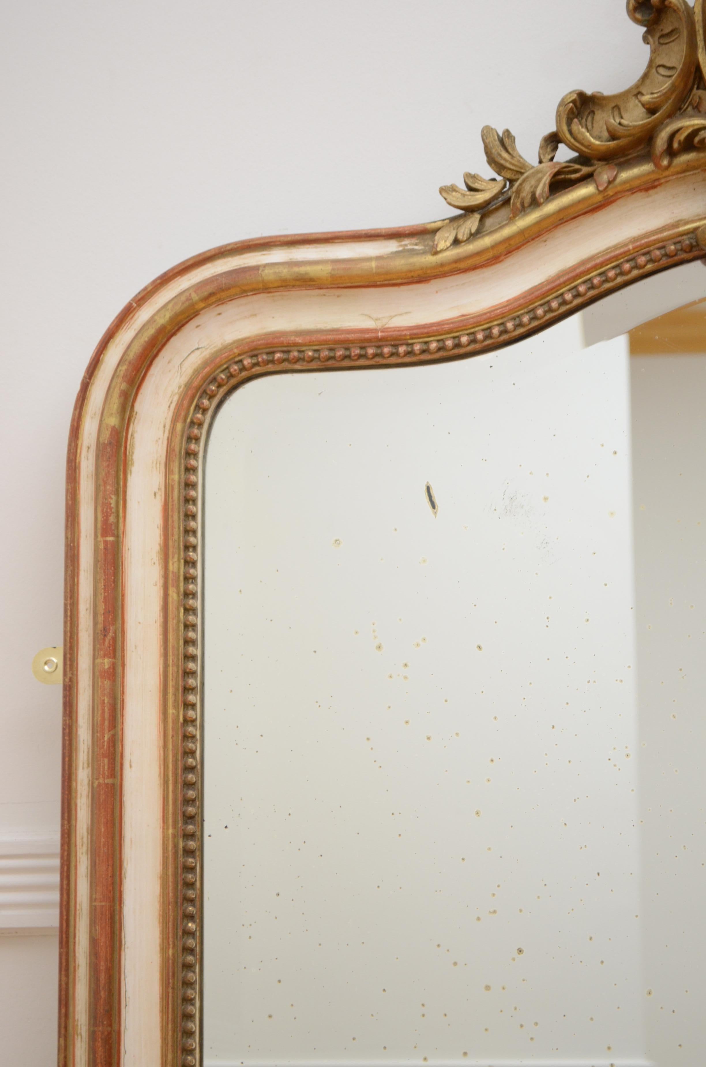 Louis Philippe Antique 19th Century Wall Mirror For Sale