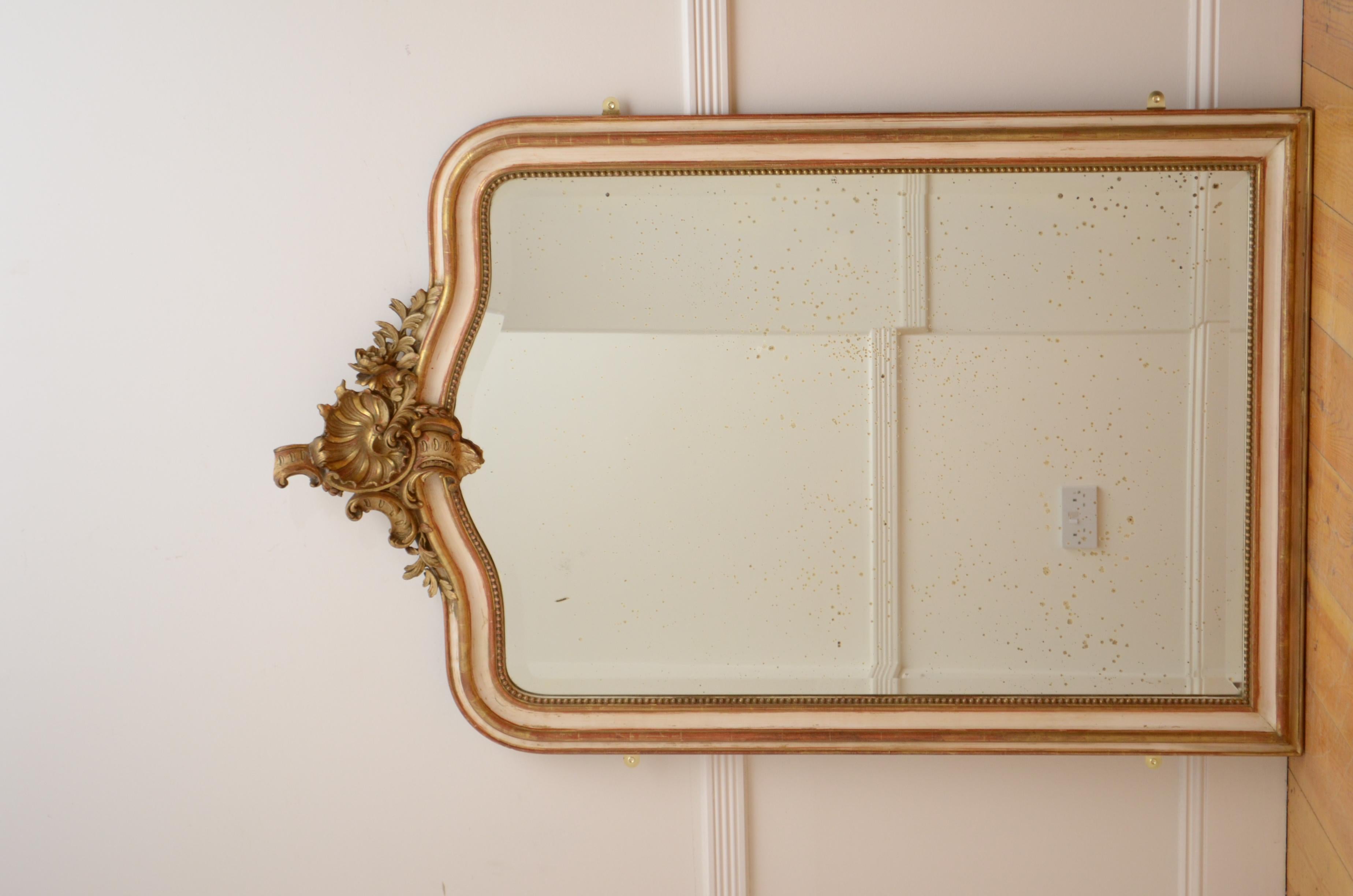 Louis Philippe Antique XIXth Century Wall Mirror For Sale