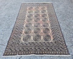 Antique XL Afghan Ersari Rug, hand-knotted made in Turkmenistan in 1920s