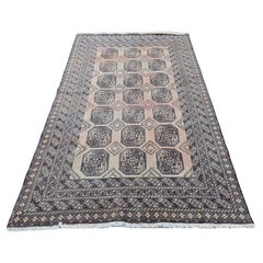 Antique XL Afghan Ersari Rug, hand-knotted made in Turkmenistan in 1920s