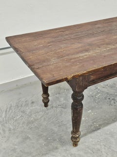Antique XXL Victorian Farm Table with rich patina, done in pine, England 1850s