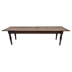 Antique XXL Victorian Farm Table with rich patina, done in pine, England 1850s