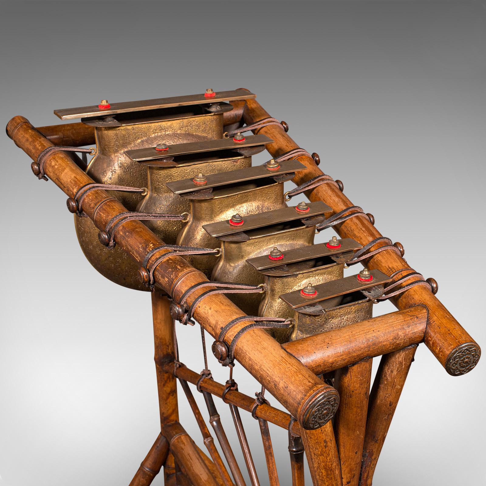 Antique Xylophone, English, Bronze, Bamboo, Musical Instrument, Victorian, 1900 In Good Condition In Hele, Devon, GB