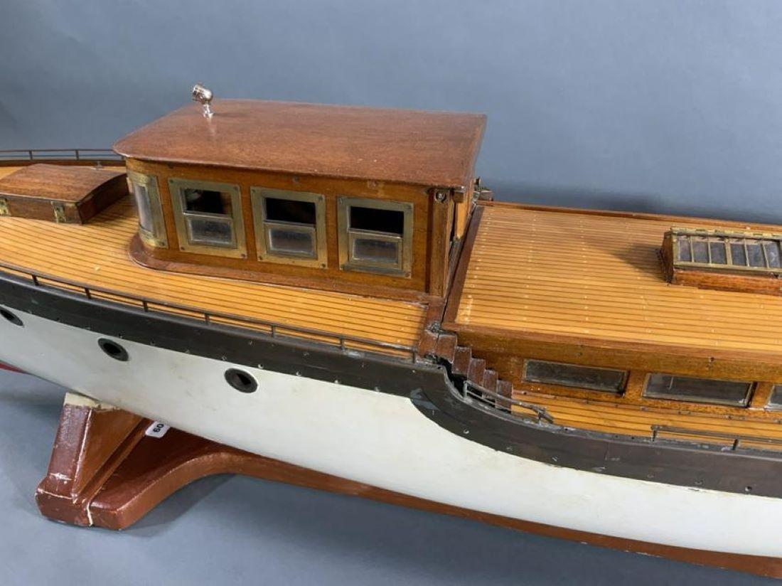 Early 20th Century Antique Yacht Model, Circa 1925