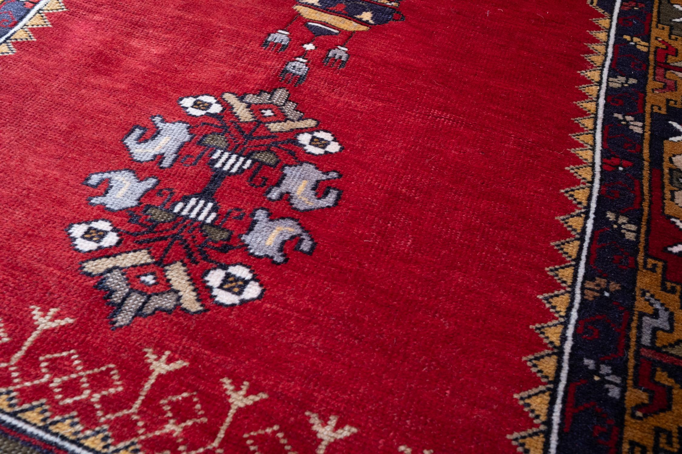 Kilim Antique Yahyali Kayseri Rug Wool Migrab Old Central Anatolian Turkish Carpet