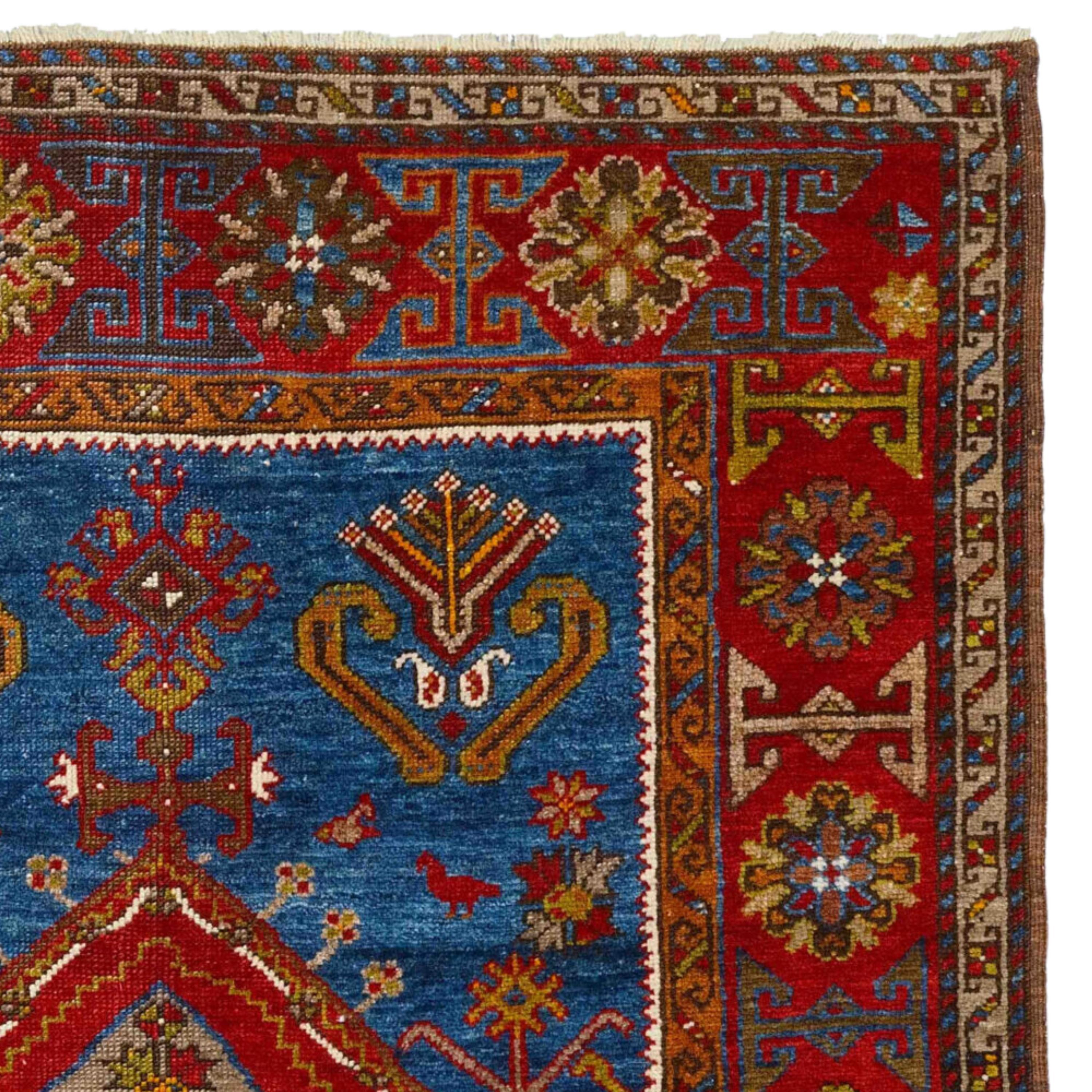 Antique Yahyali Rug - Late of 19th Century Central Anatolian Yahyali Rug In Good Condition For Sale In Sultanahmet, 34