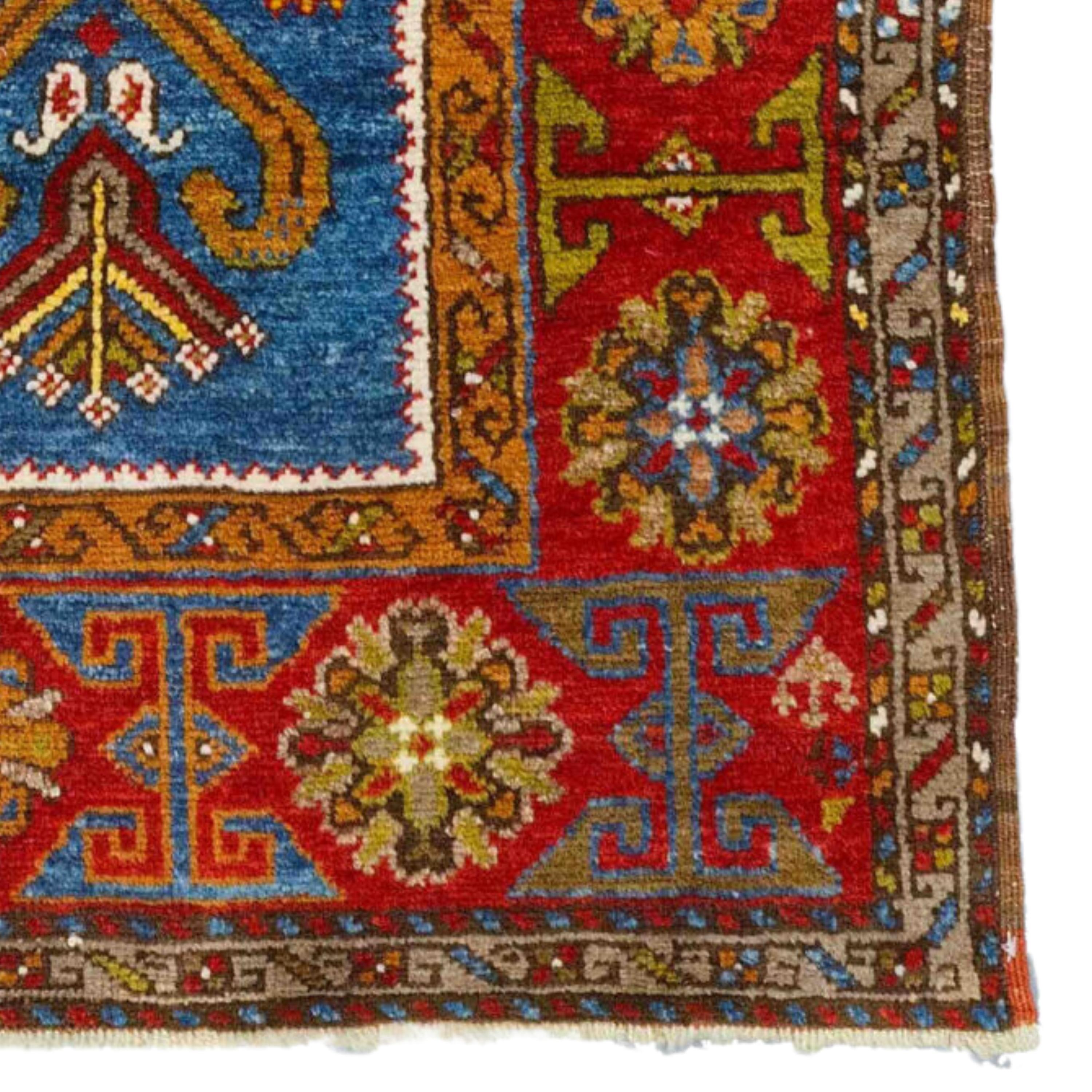 Wool Antique Yahyali Rug - Late of 19th Century Central Anatolian Yahyali Rug For Sale