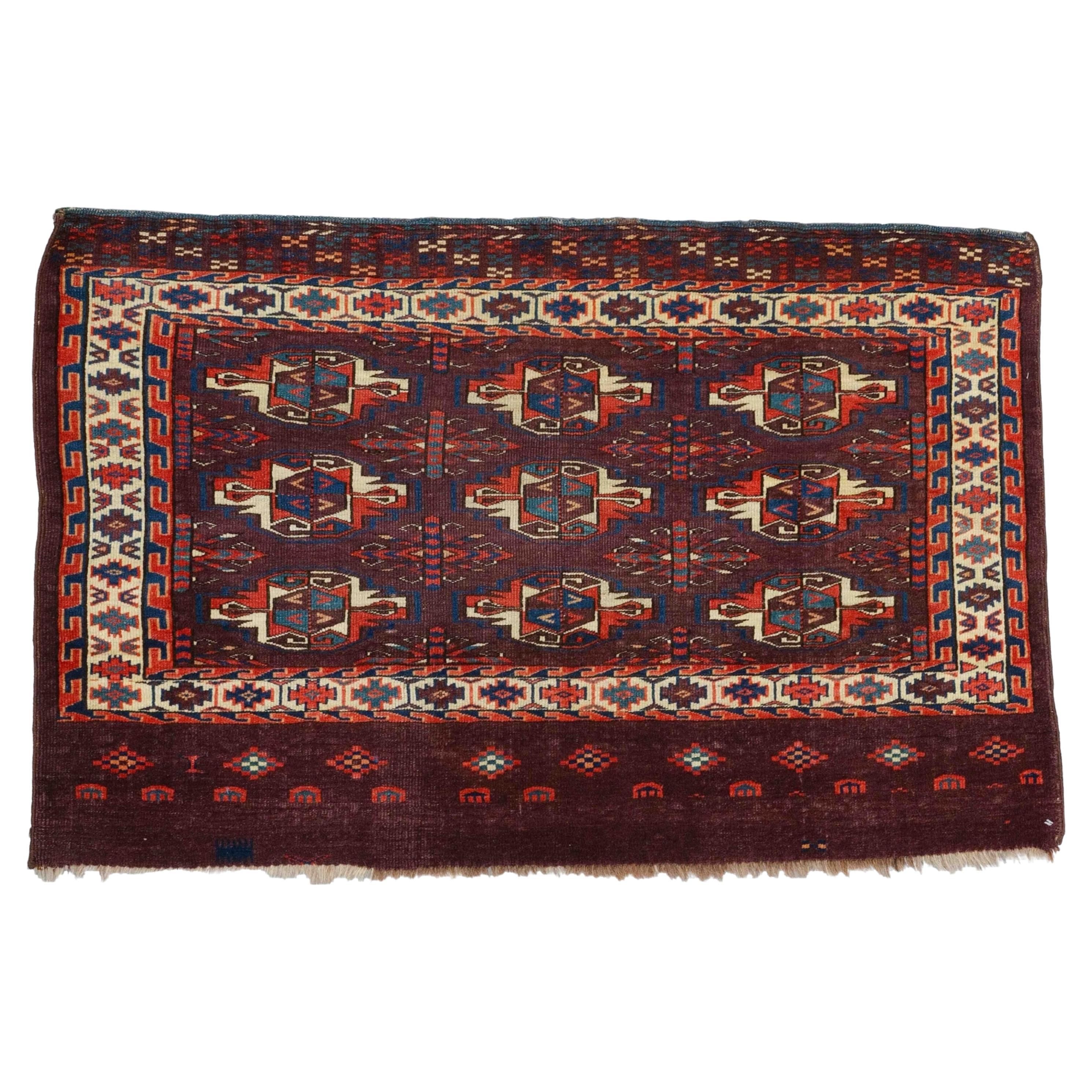 Antiker Yamud Chuval - Turkmen Yamud Chuval, antiker Teppich, 19. Jahrhundert im Angebot