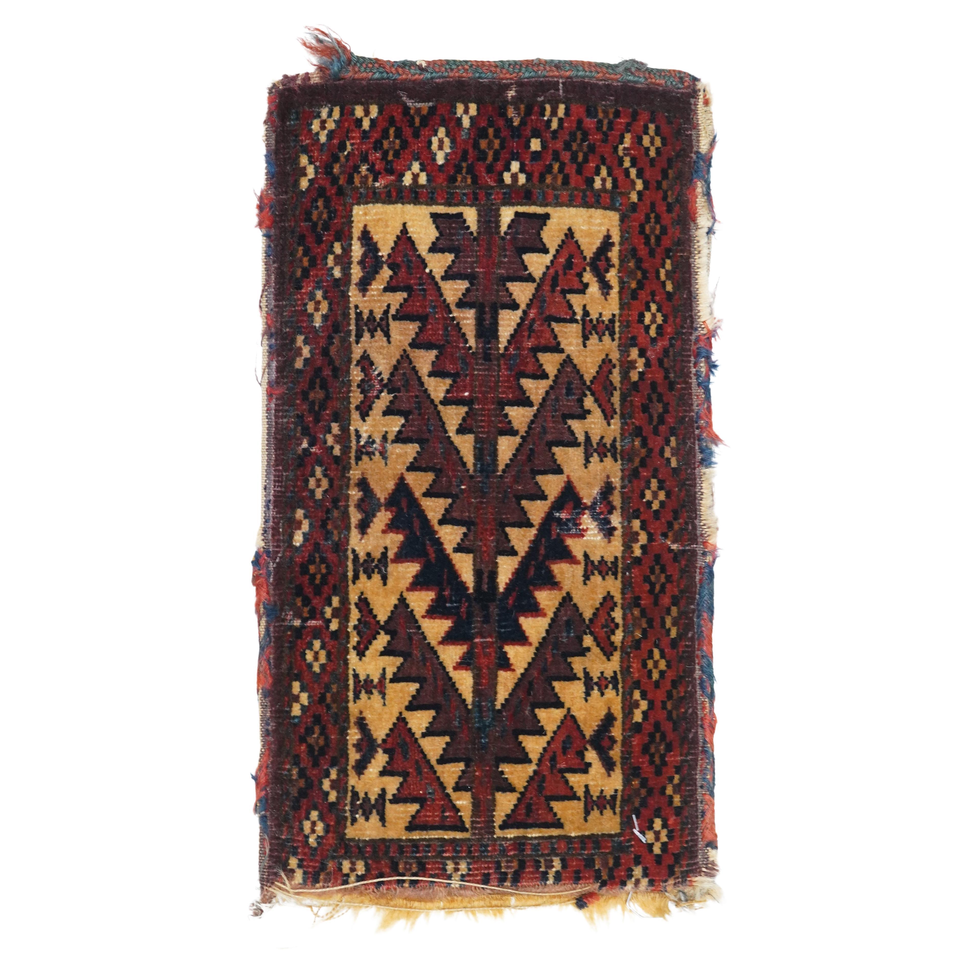Antique Yamud Rug 1'0" x 1'7'' For Sale