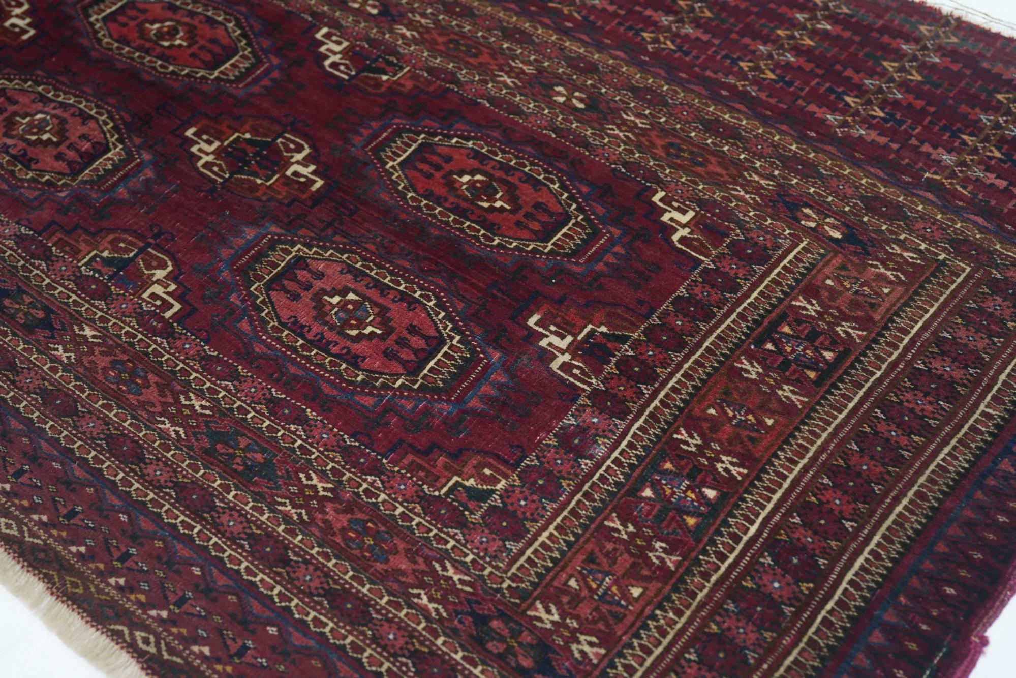 Wool Antique Yamud Rug For Sale