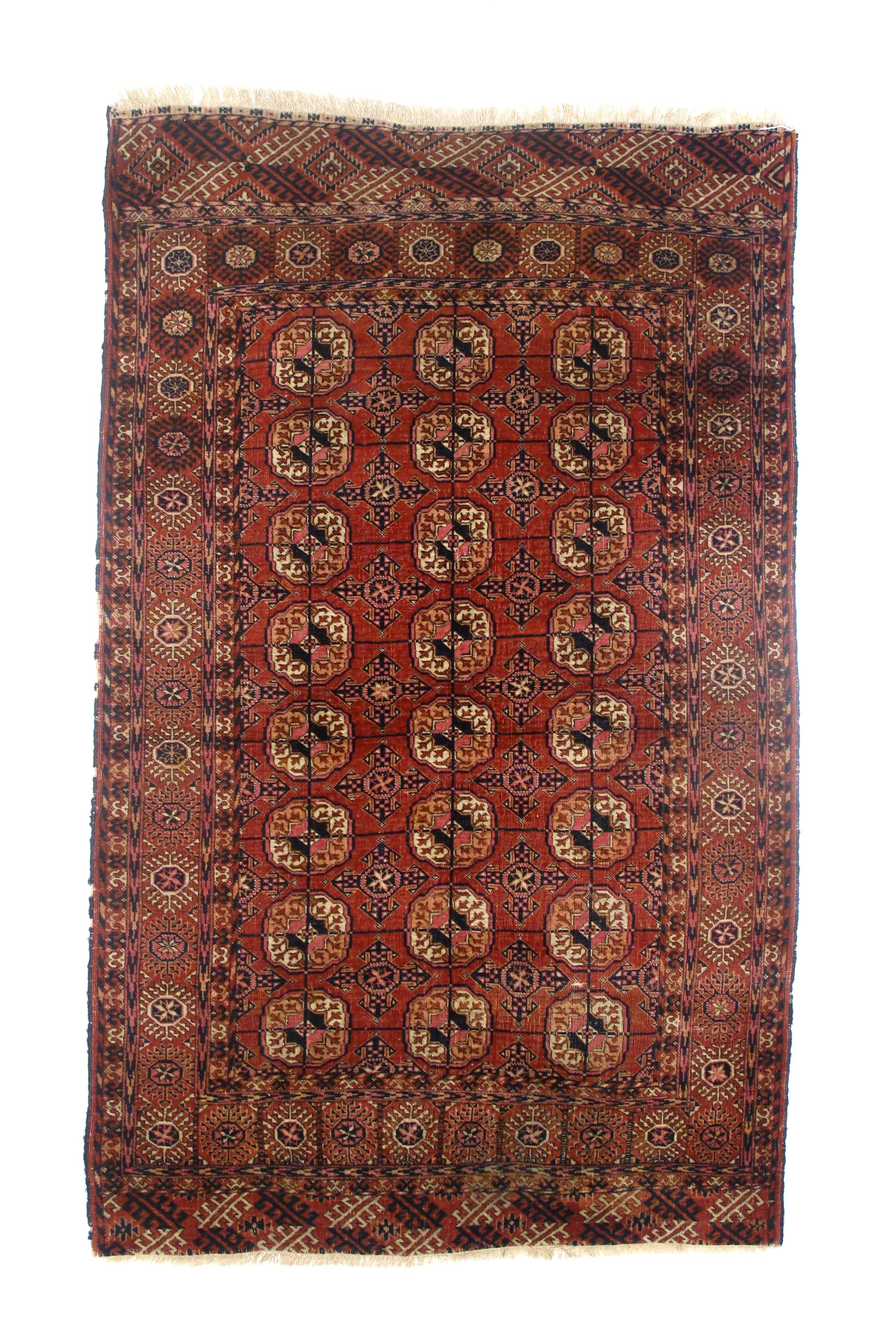 Turkmen Antique Yamut Bokhara Rug 4'6'' x 6'0