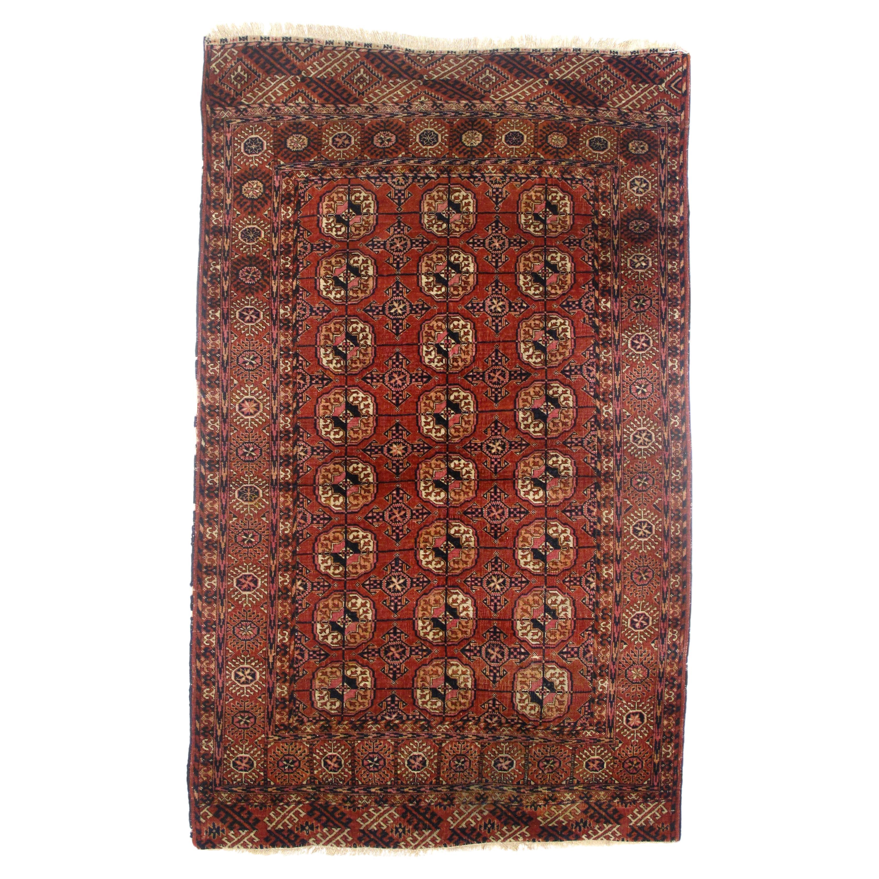 Antique Yamut Bokhara Rug 4'6'' x 6'0" For Sale