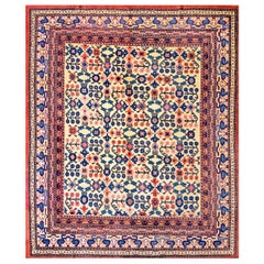 Tapis Yarkand d'Asie centrale du milieu du 19ème siècle ( 8'3" x 9'8" - 252 x 295 )