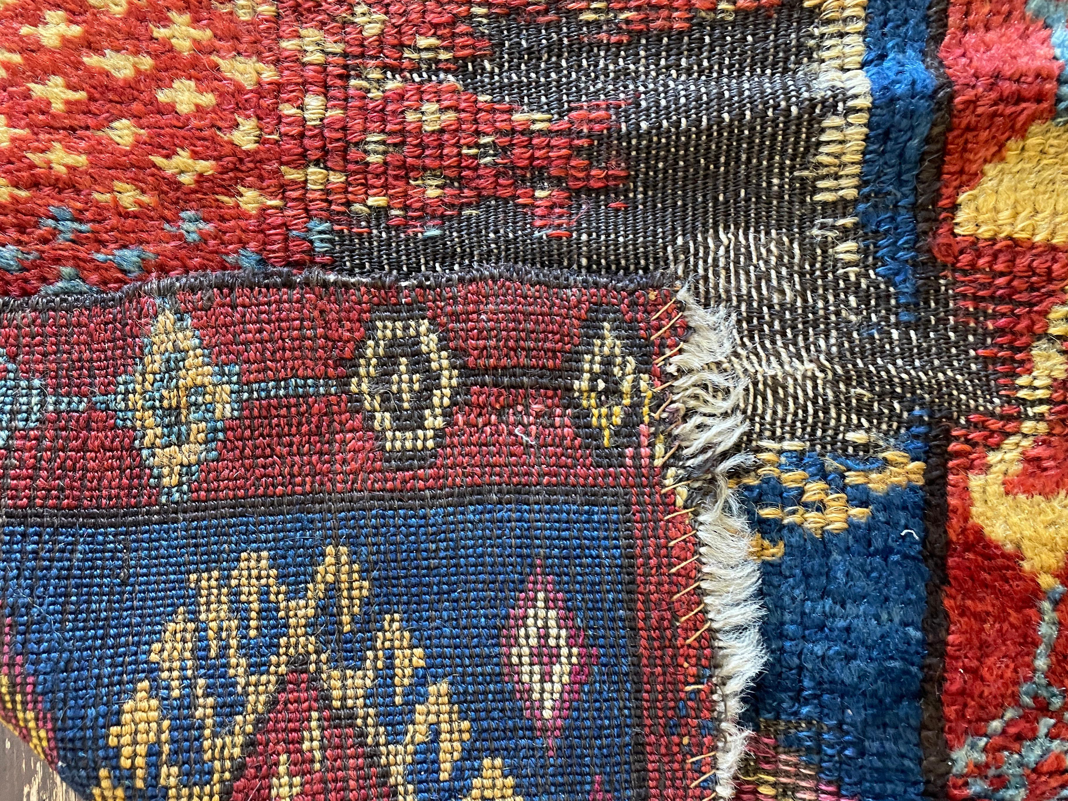 Hand-Knotted Antique Yastik Turkish Anatolian Rug, AS IS For Sale