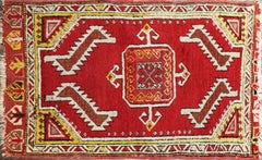 Antique Yastik Turkish Anatolian Rug, Oushak