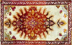 Antique Yastik Turkish Anatolian Rug, The Sun