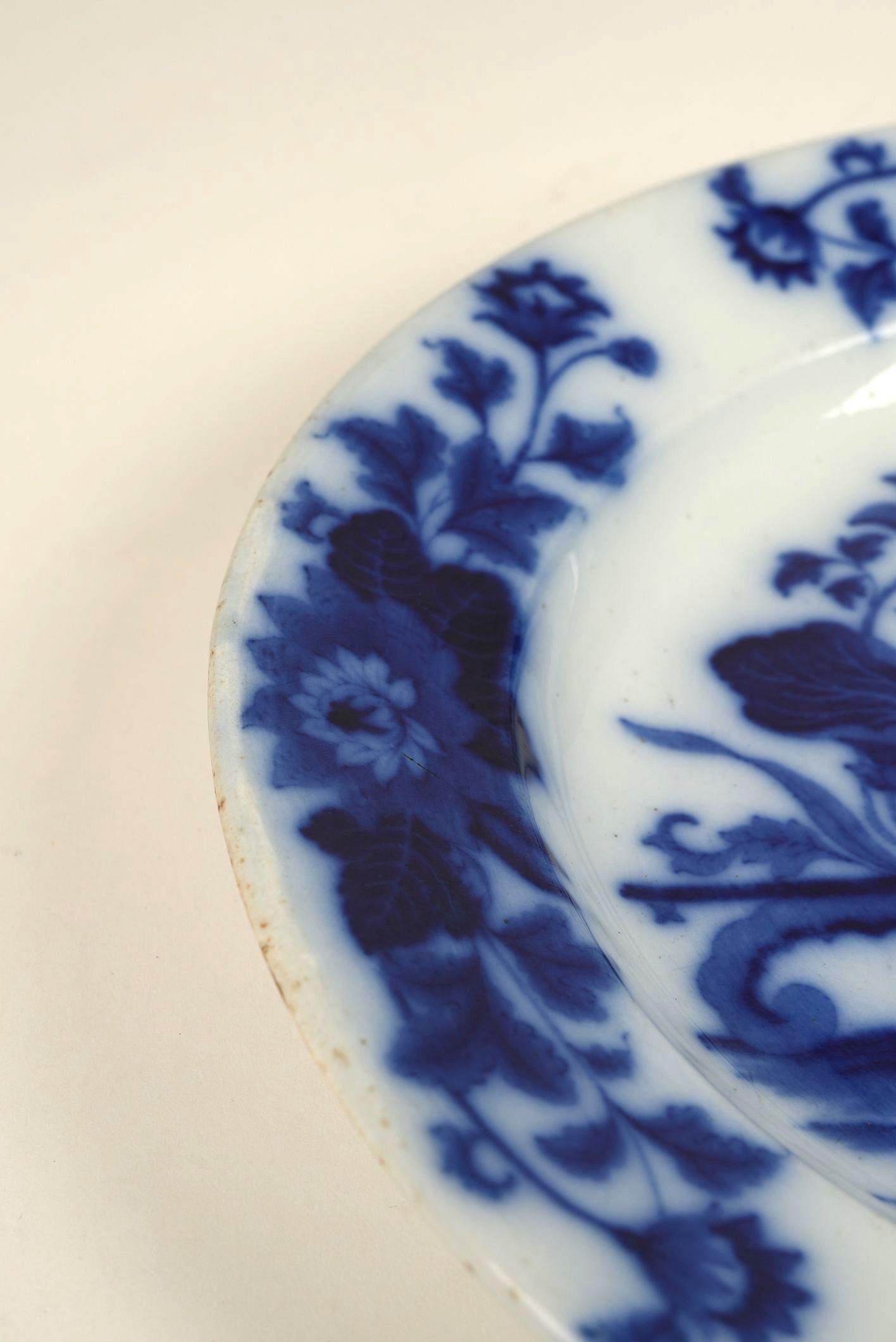 Inglese Antico piatto da portata Yedo Pattern di Ashworth Brothers, Inghilterra, circa 1870 in vendita