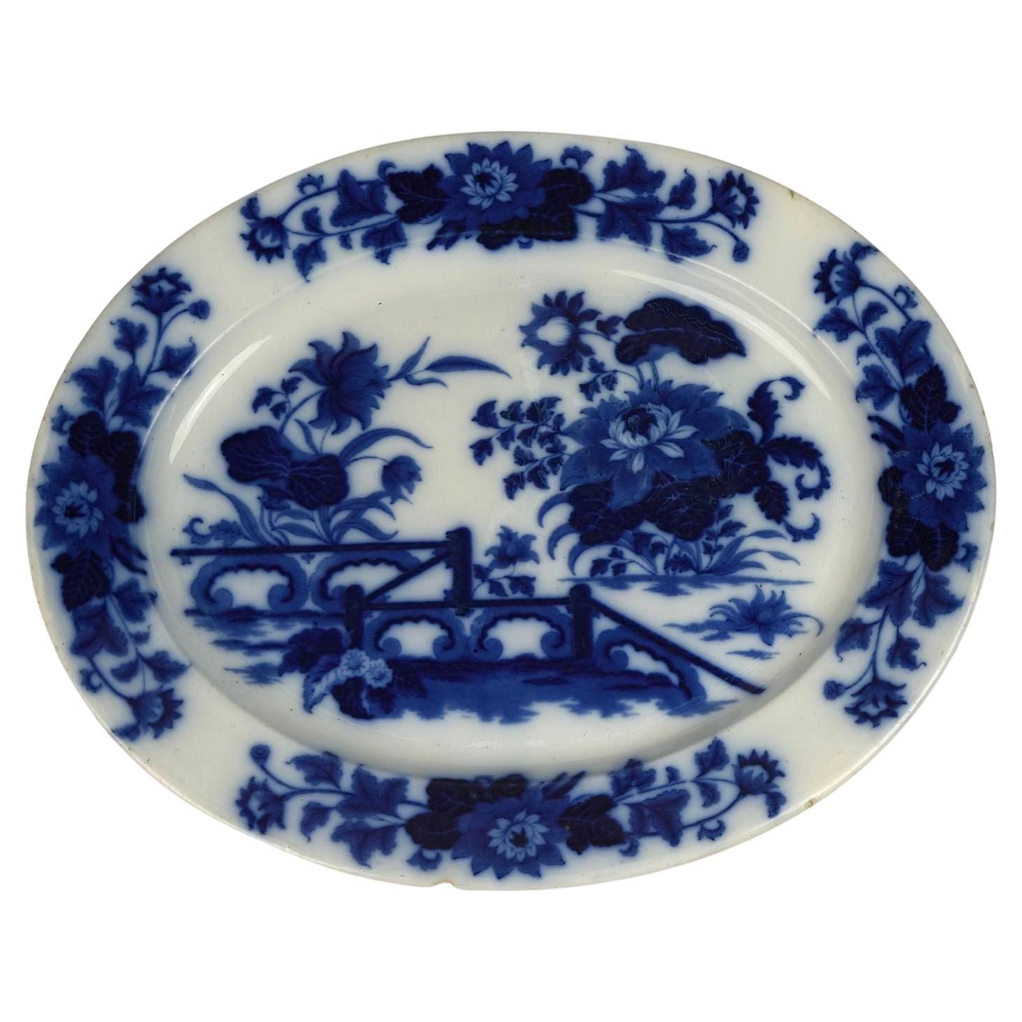 Plato antiguo Yedo Pattern de Ashworth Brothers, Inglaterra, hacia 1870
