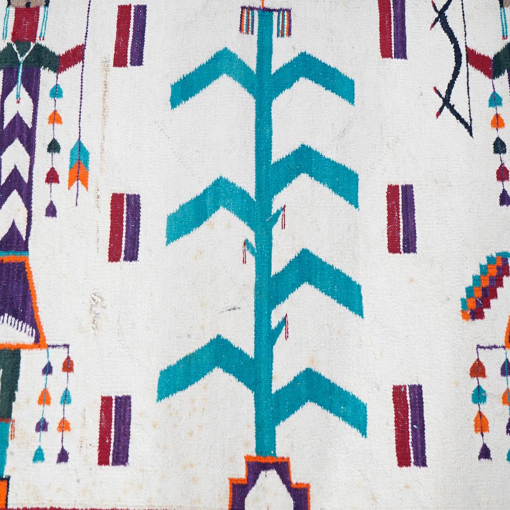 Antique Yei Navajo Rug Circa 1910 3