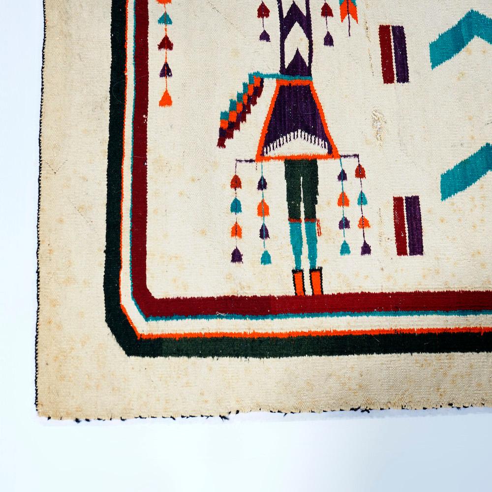20th Century Antique Yei Navajo Rug Circa 1910