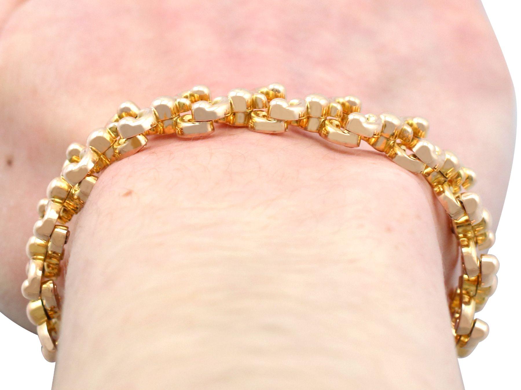 Antique Yellow and Rose Gold Expandable Bracelet For Sale 4