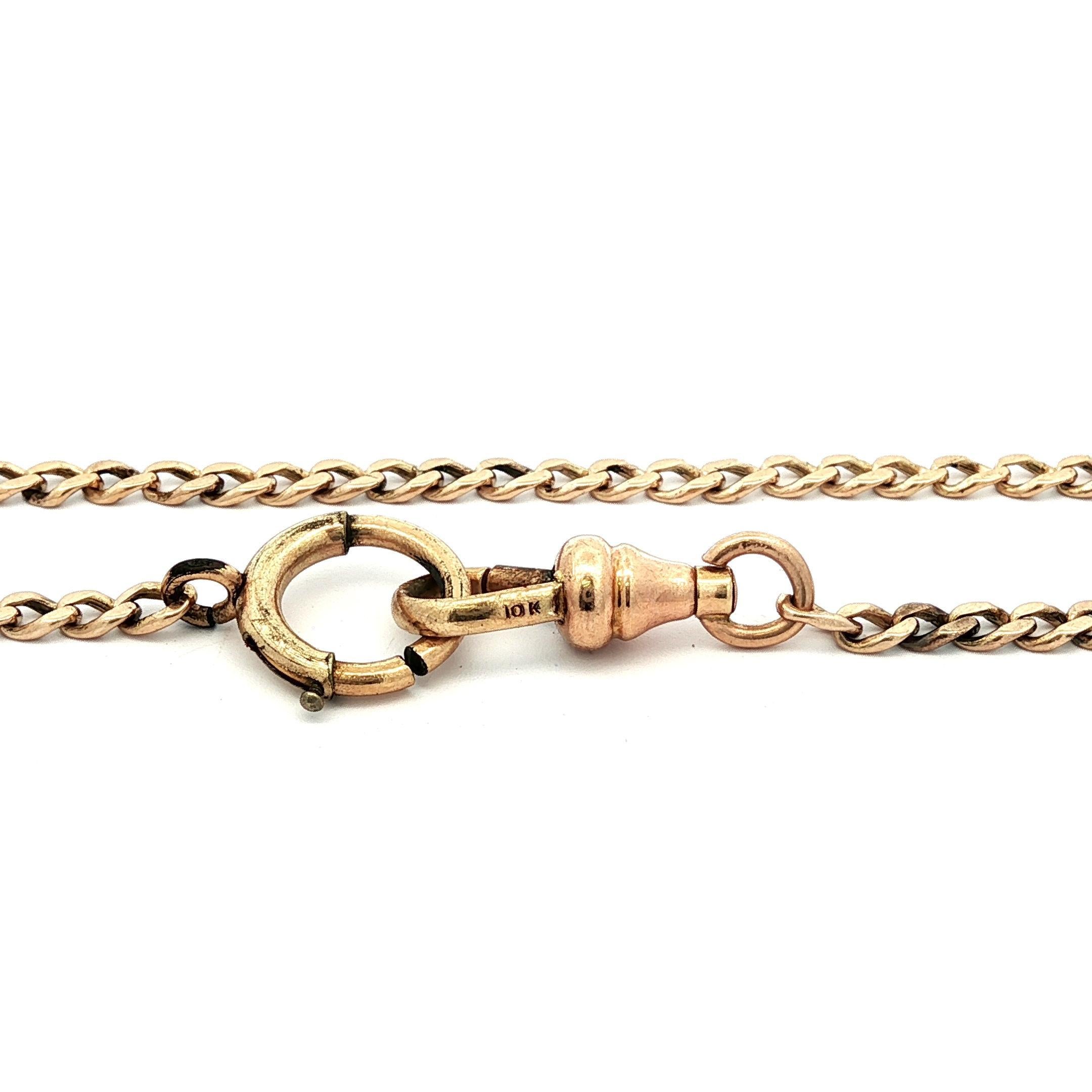 Collana con orologio da tasca in oro giallo antico A Link da 13,5