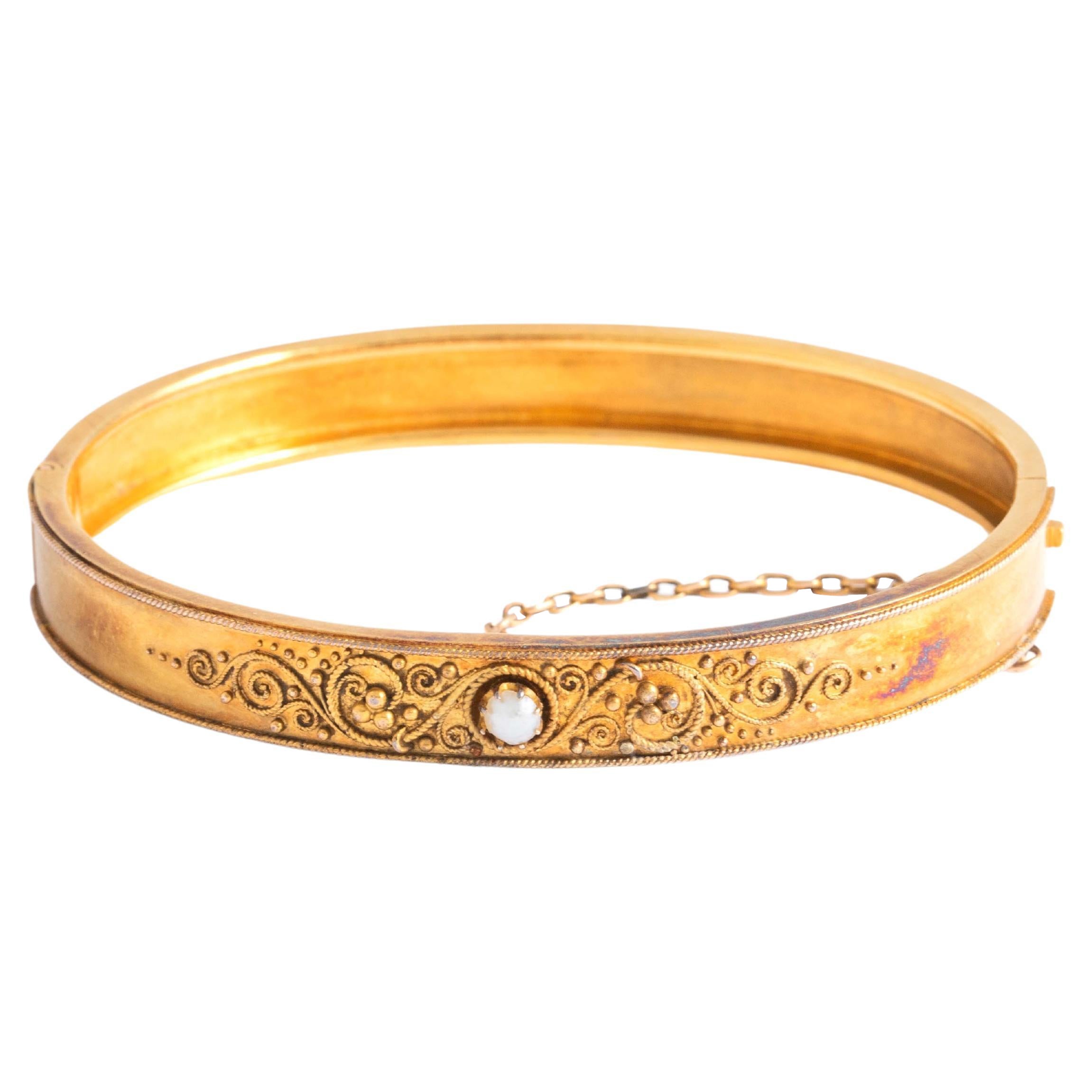 Antiker 18 Karat Gelbgold-Armreif