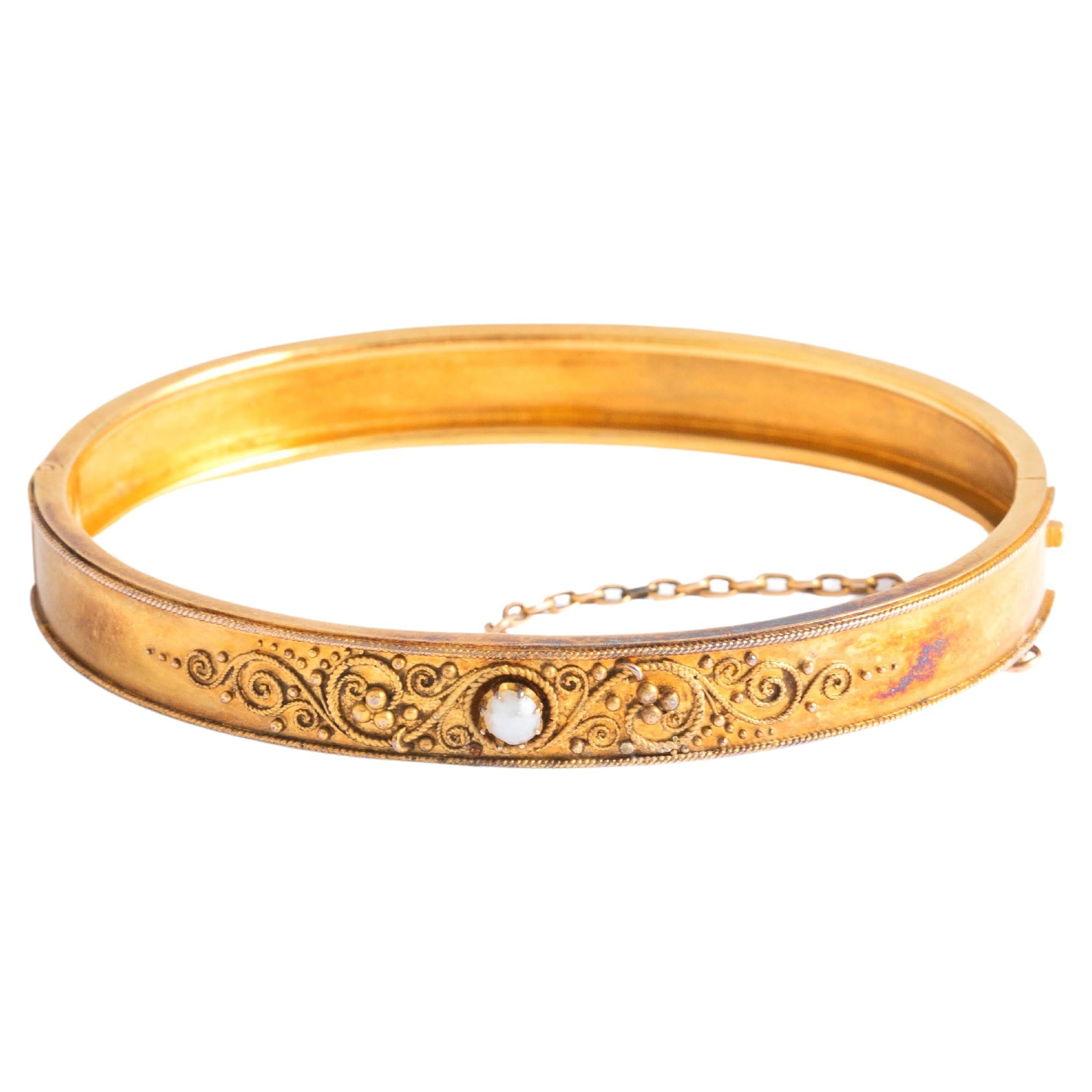 Antique Yellow Gold 18k Bangle Bracelet