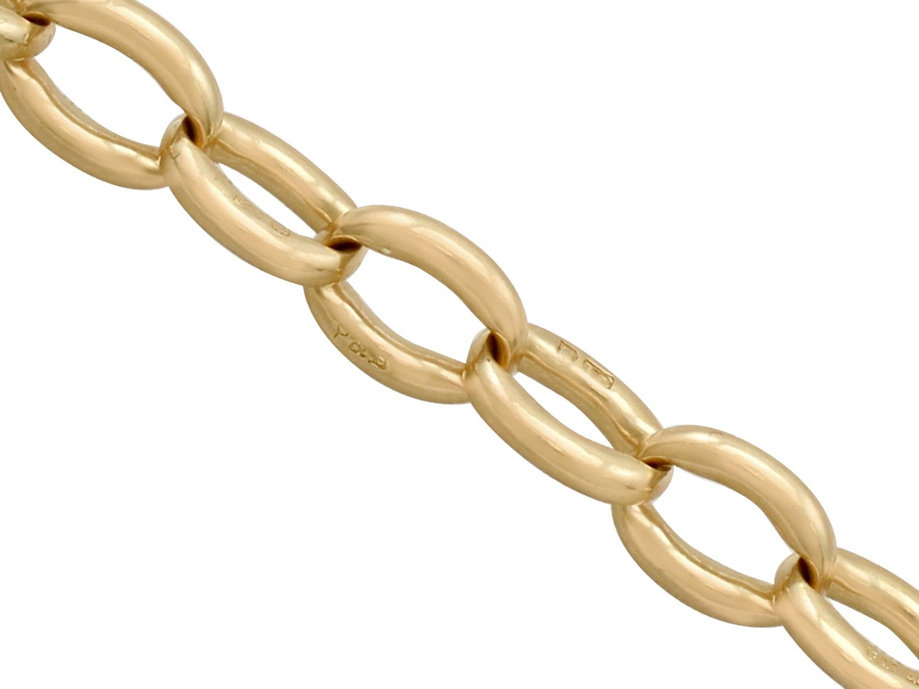 Antique Yellow Gold Albert Watch Chain 1891 In Excellent Condition In Jesmond, Newcastle Upon Tyne