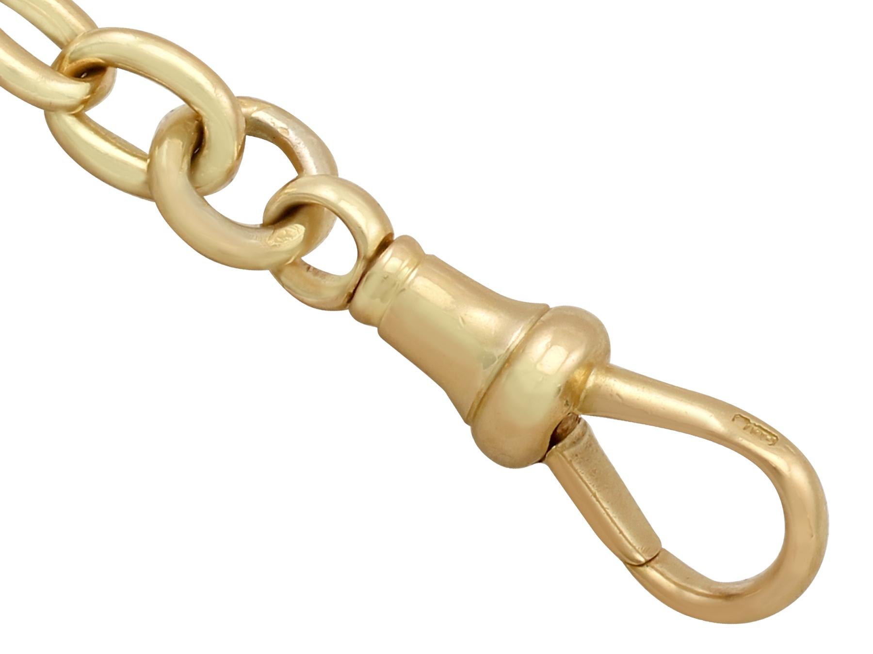 Antique Yellow Gold Albert Watch Chain 1891 In Excellent Condition In Jesmond, Newcastle Upon Tyne
