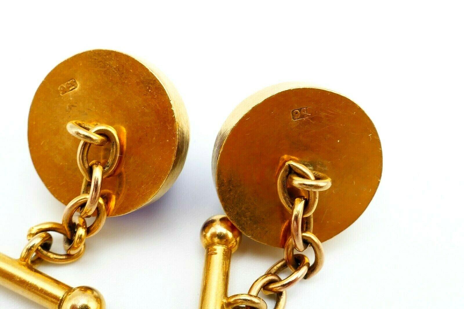 Antique Yellow Gold Amethyst Cufflinks  In Excellent Condition In Beverly Hills, CA