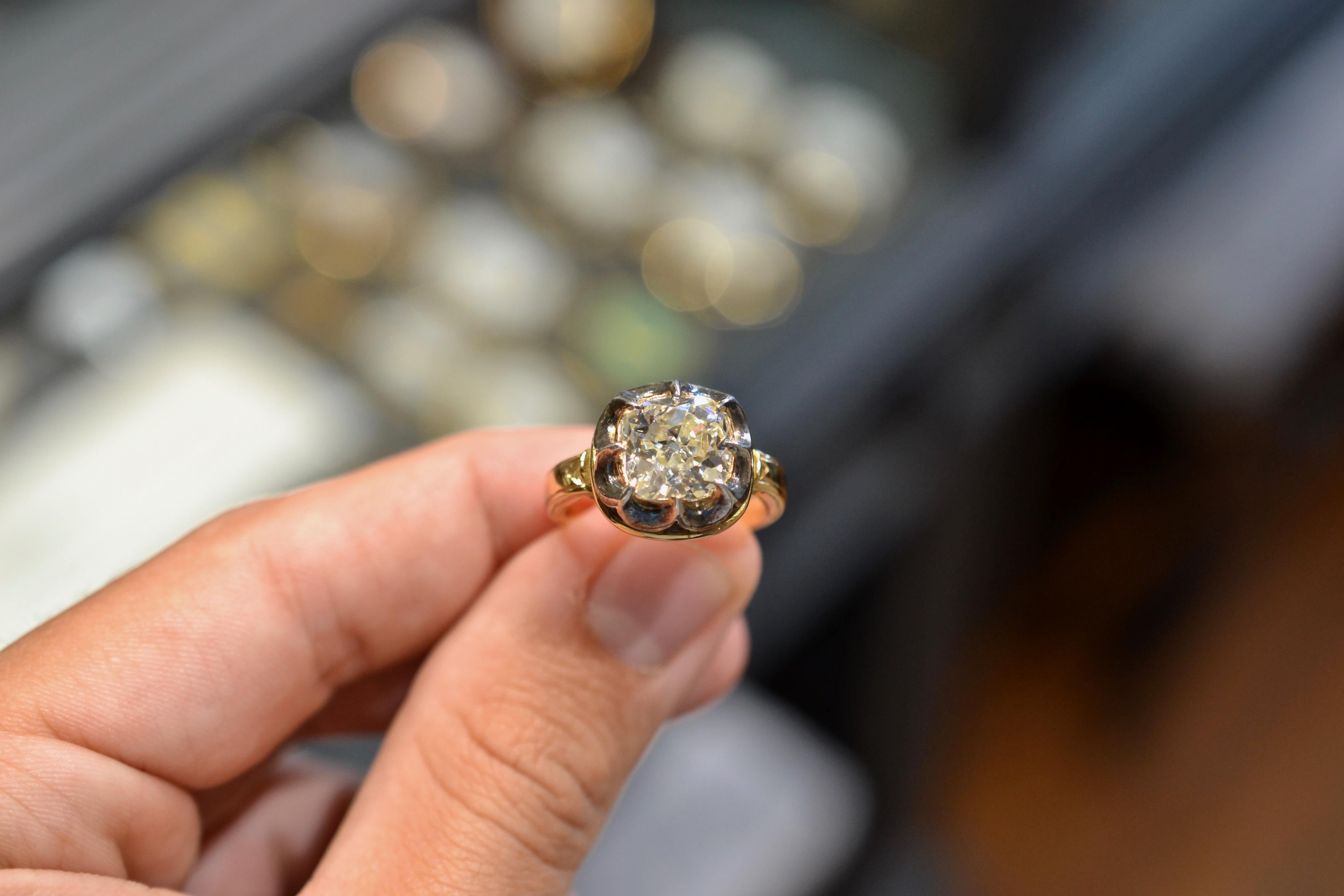 4 carat vintage diamond ring