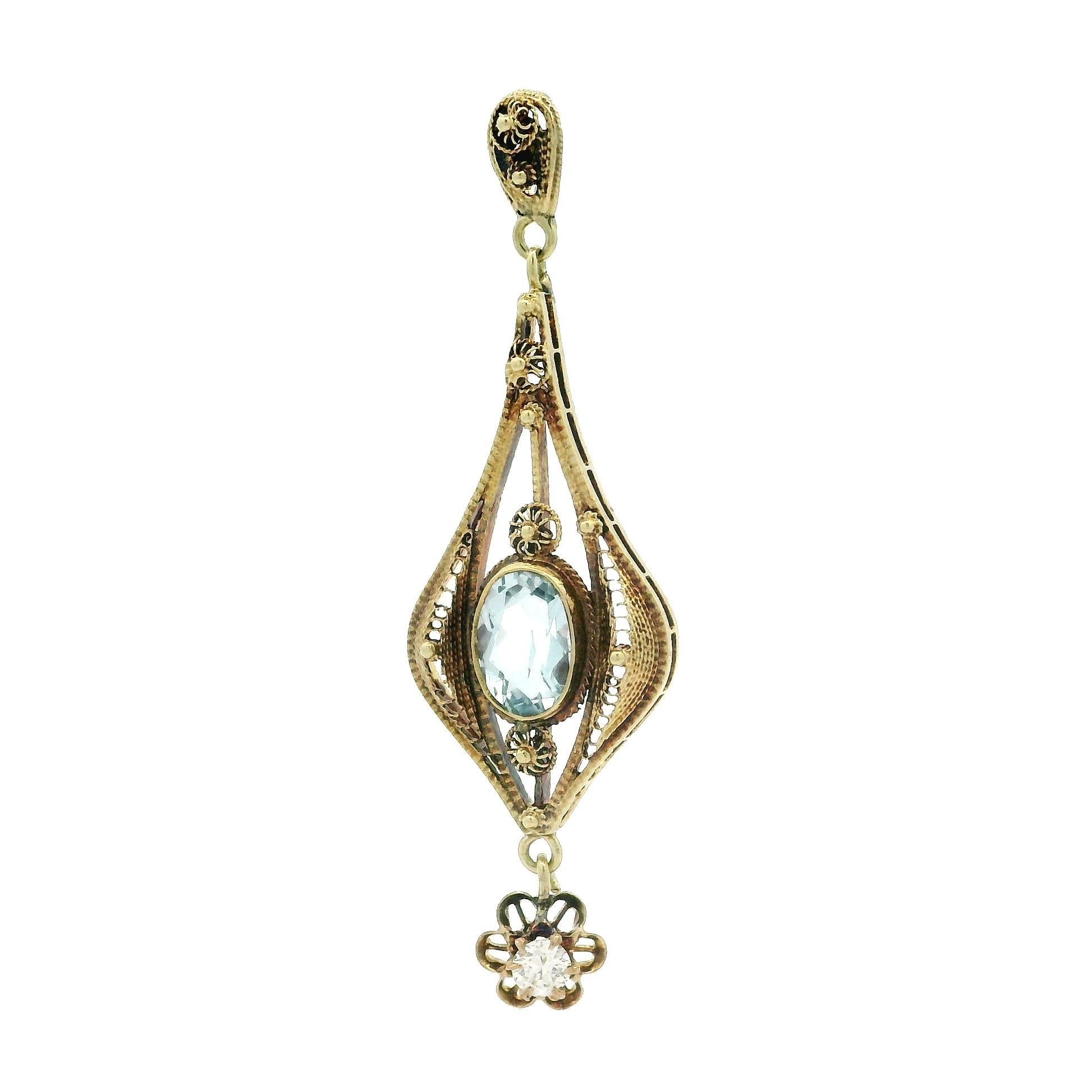 -Pierre(s)
(1) Aigue-marine véritable naturelle - taille ovale - sertie - couleur bleu tendre - 6.4 x 4.5mm (approx.) - 0.50ct (approx.)
(1) Diamant naturel authentique - taille ronde ancienne - serti - belle couleur blanc brillant - 0,06ct