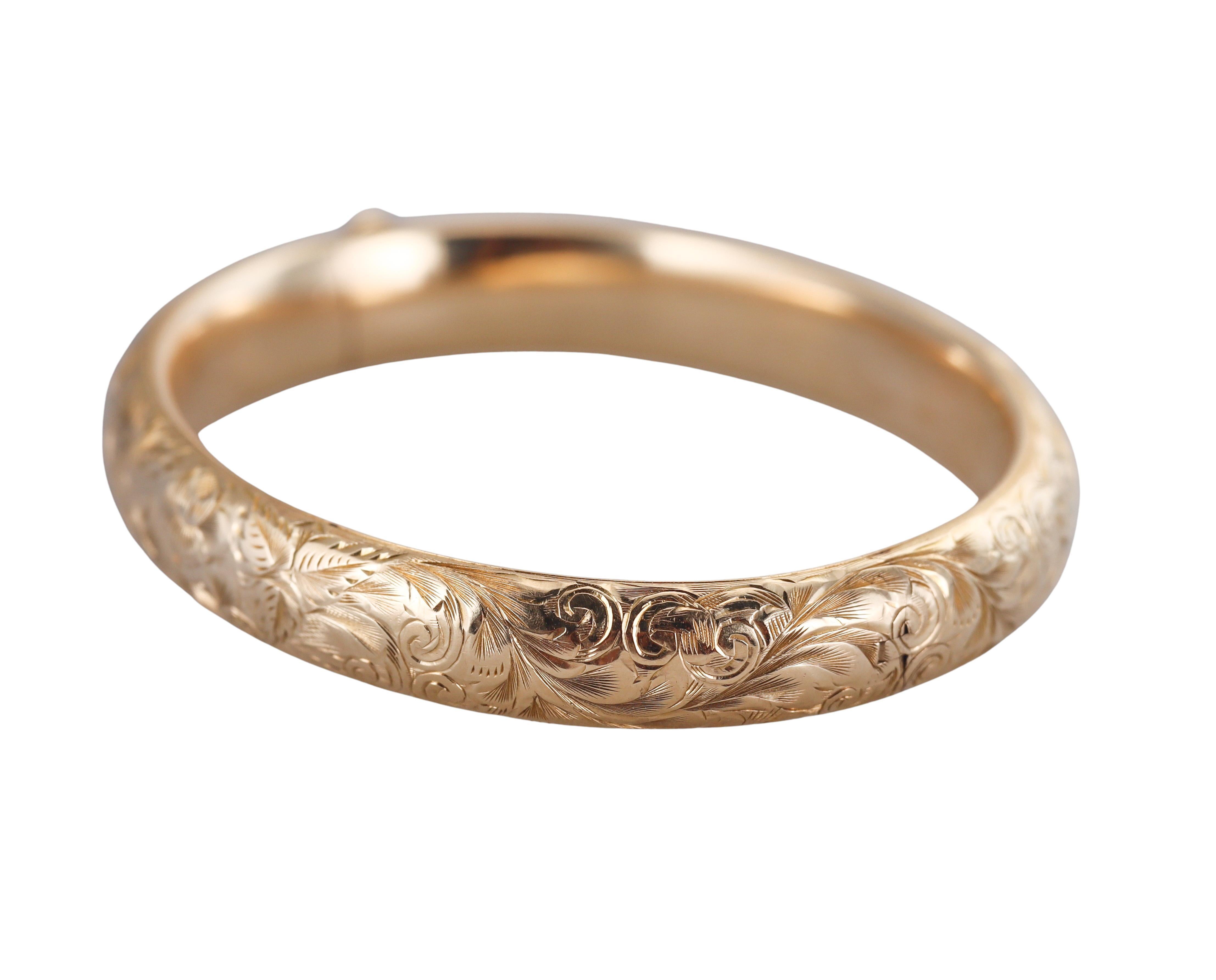 Bracelet en or jaune antique Pour femmes en vente