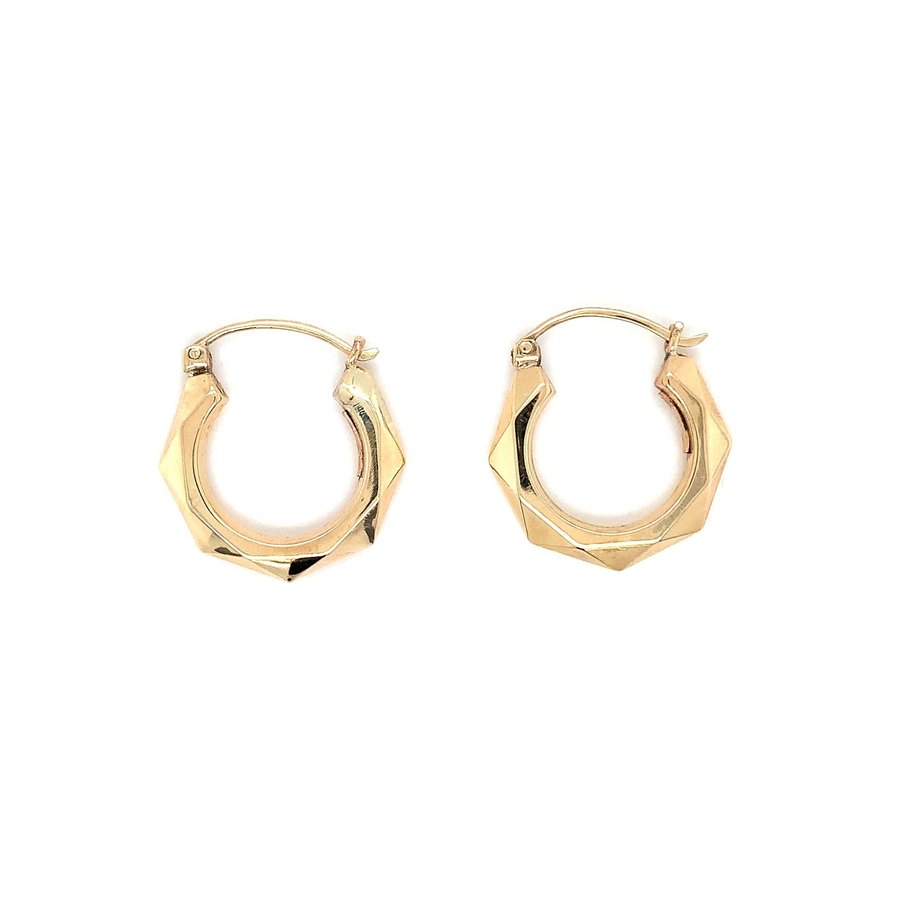 Boucles d'oreilles Huggie en or jaune antique en vente 2