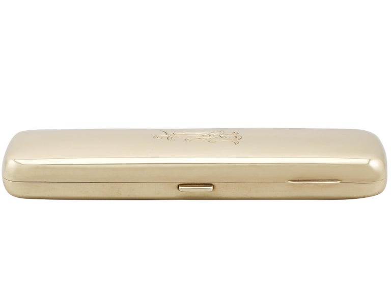 Antique Yellow Gold Cigar or Cheroot Case at 1stDibs