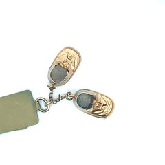Antique Yellow Gold Dangling Baby Shoes Pendant Charm