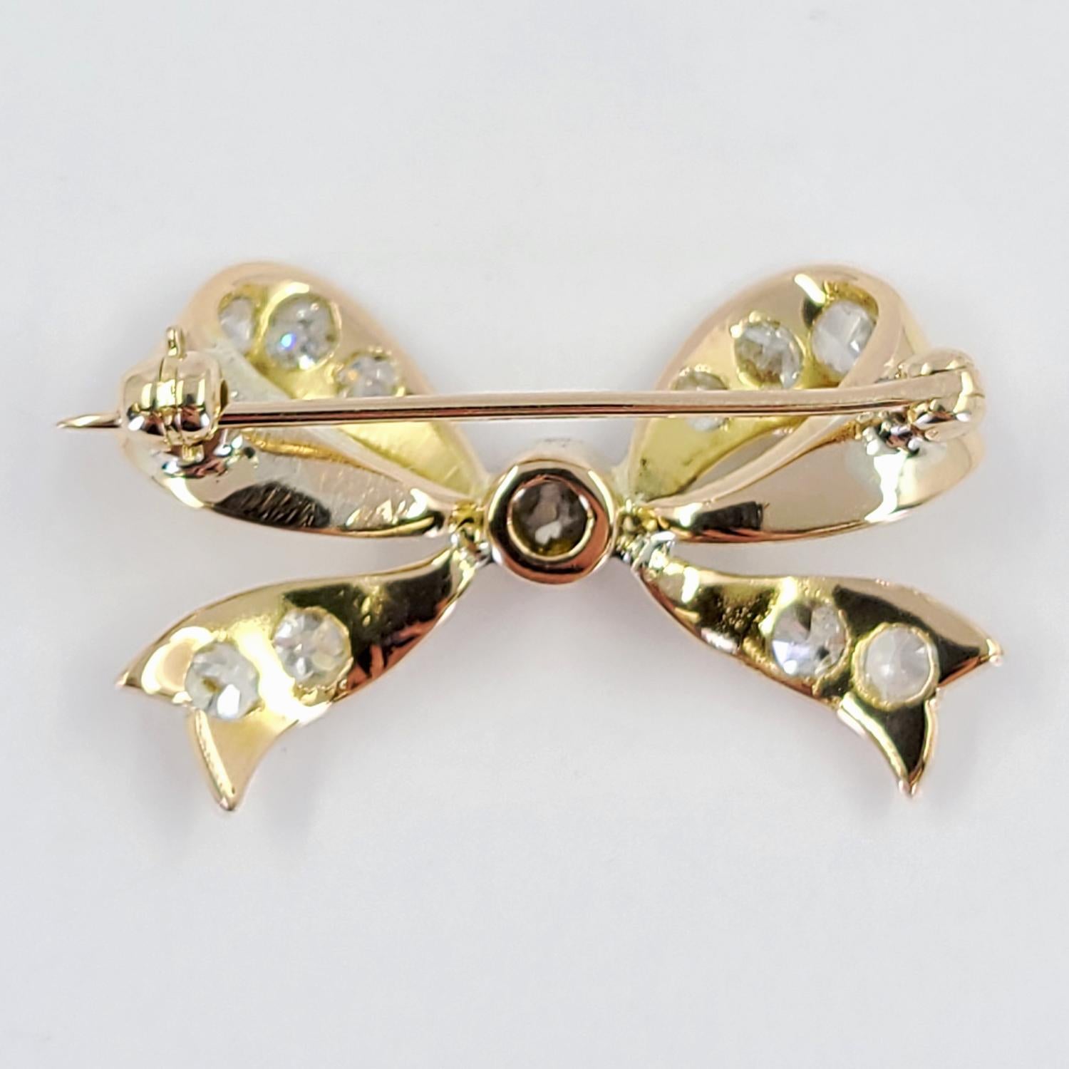 gold bow pin