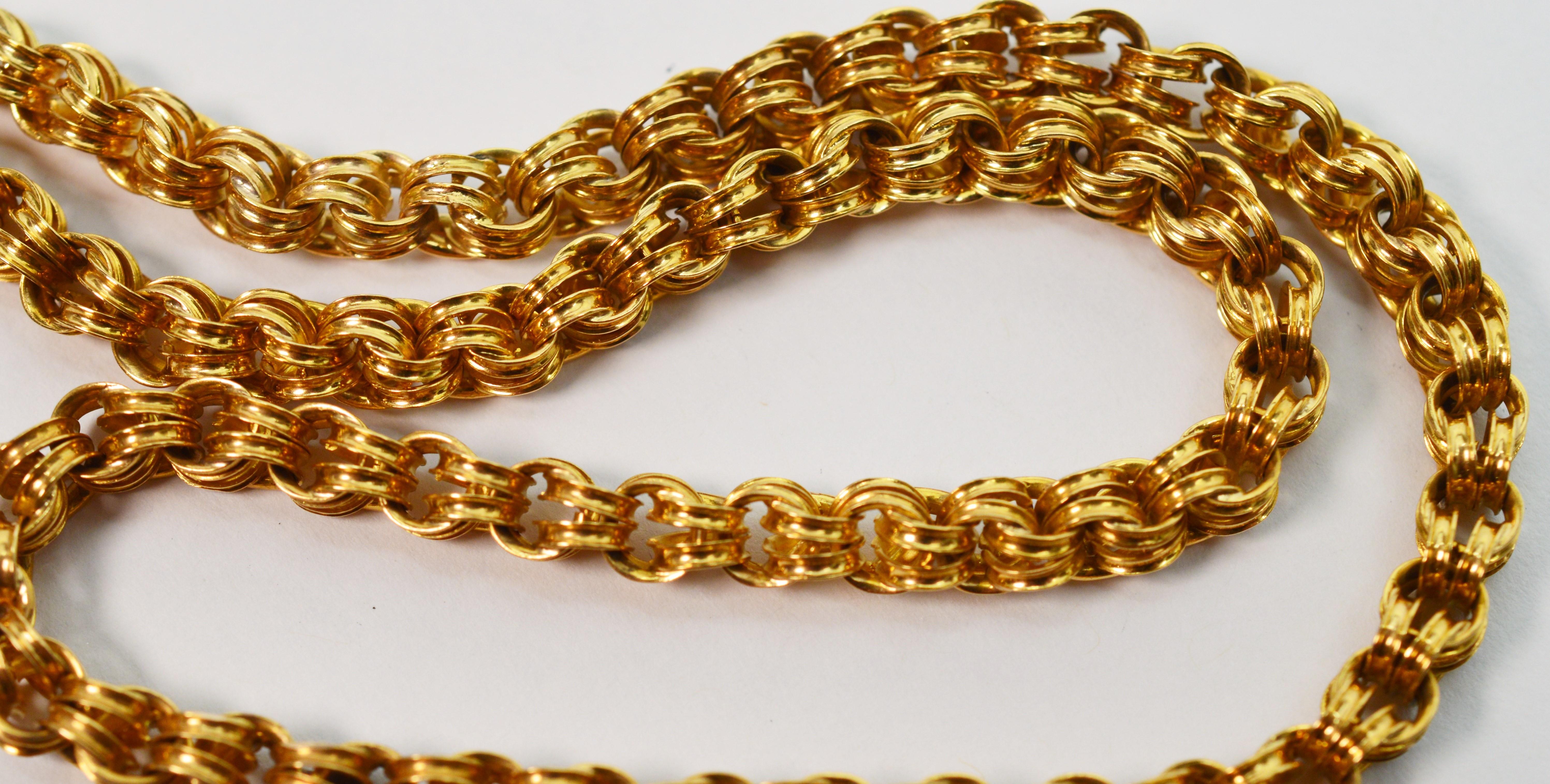 18k gold pocket watch chain
