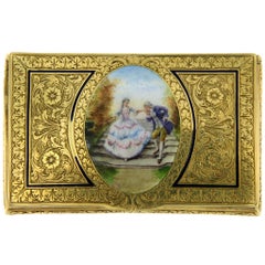 Antique Yellow Gold Enamel Case