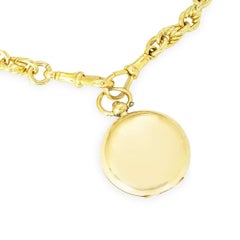 Antique Yellow Gold Fetter and Rope Link Watch Chain