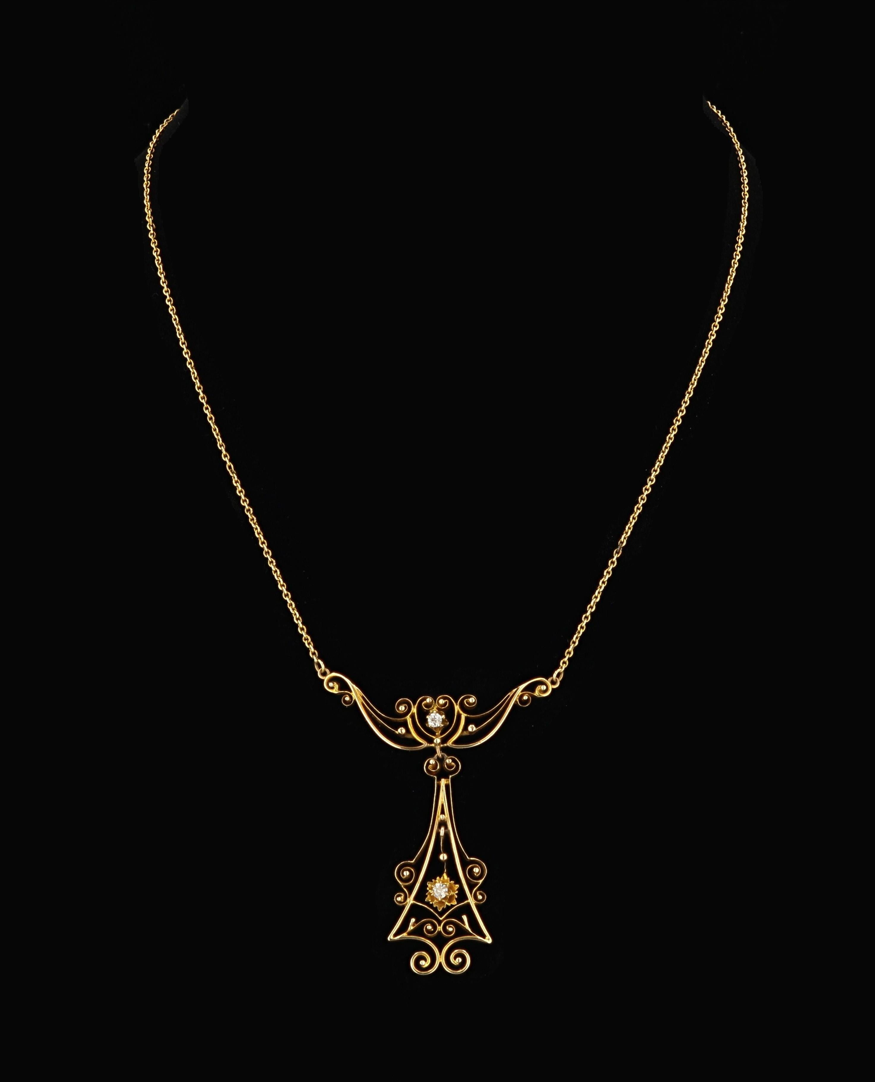 antique filigree necklace