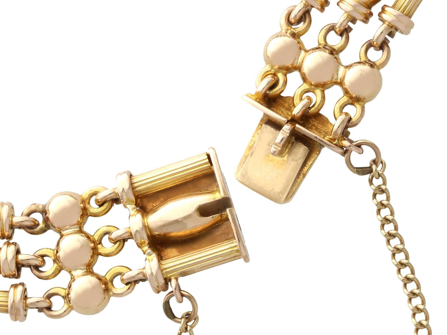 Bracelet porte en or jaune antique Unisexe en vente
