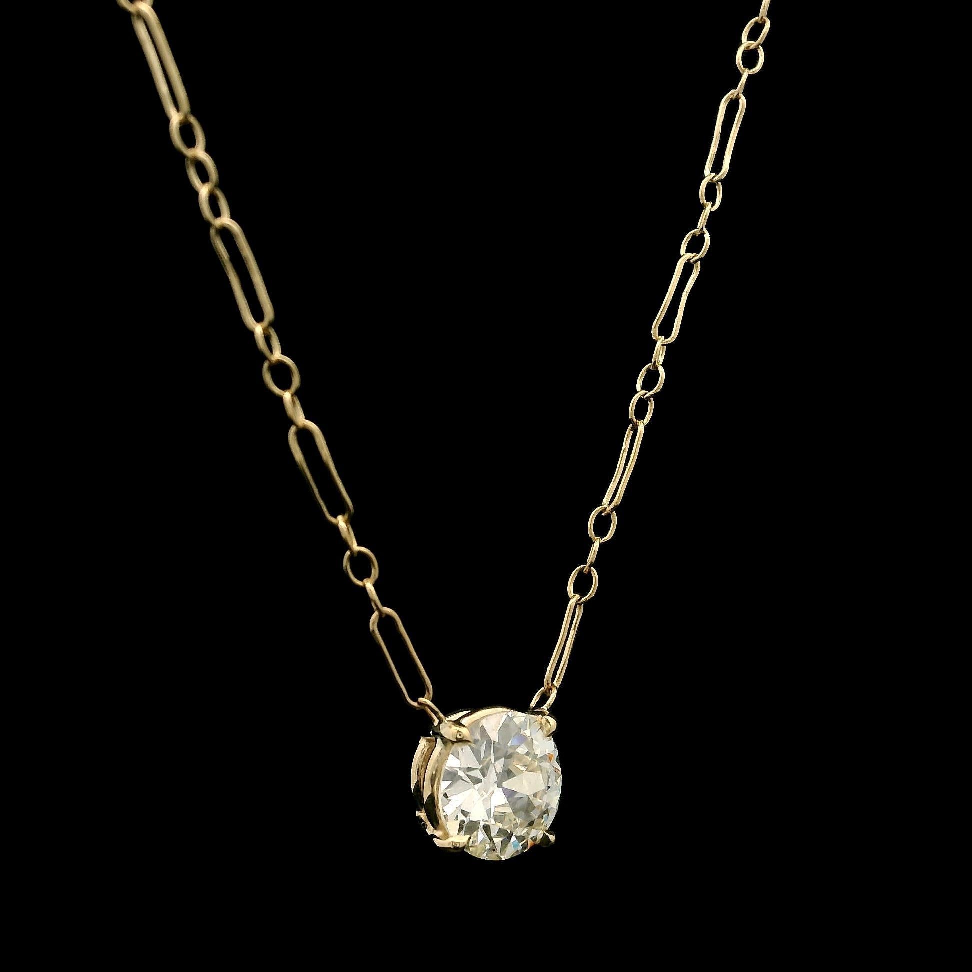--Pierre(s) :...
(1) Diamant naturel véritable - taille ronde ancienne - serti - couleur L - pureté VVS2 - 0,96ct (exact - certifié)
**Voir les détails de la certification ci-dessous**
Poids total en carats : 0,96 (exact)

MATERIAL : Or jaune 14k