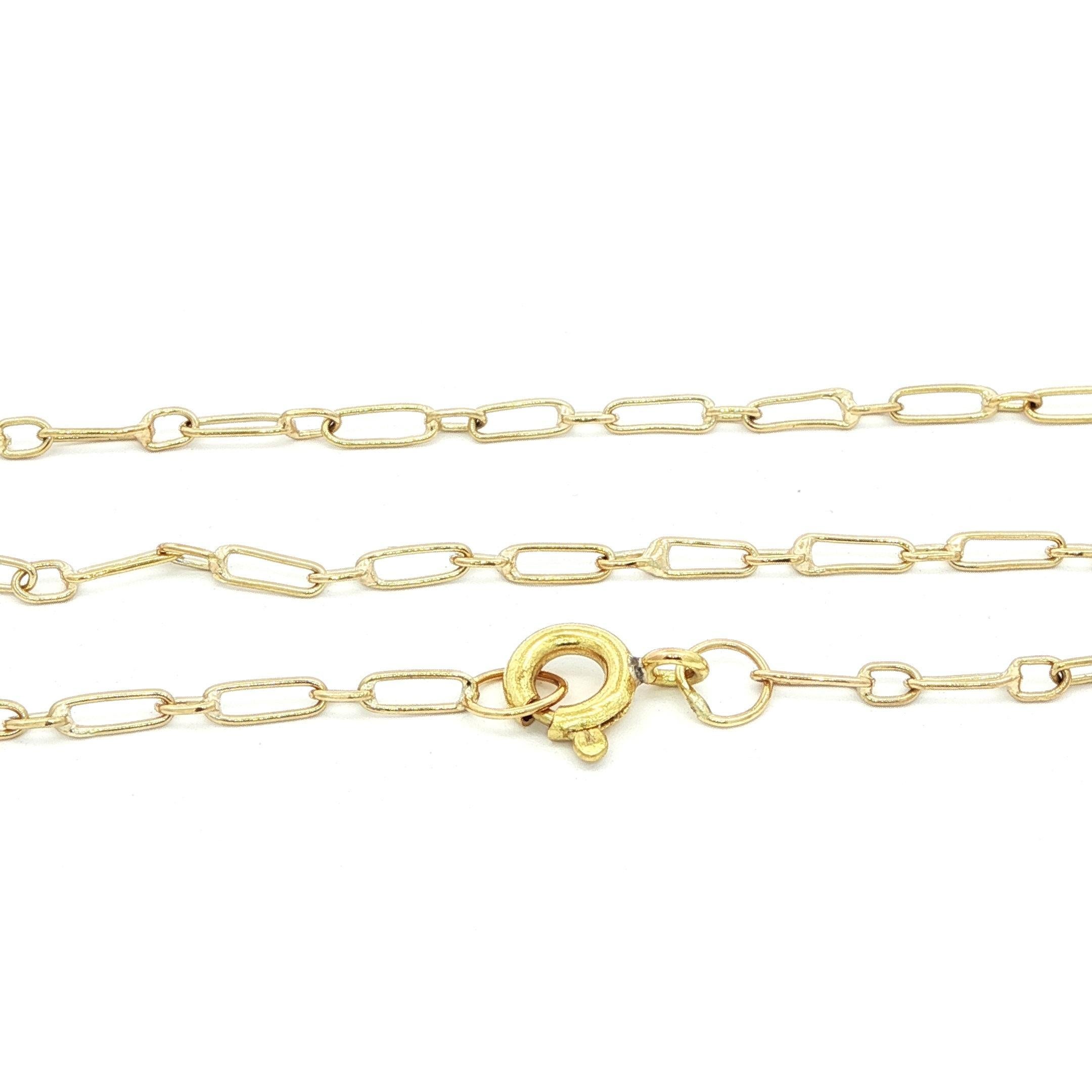 Women's Antique Yellow Gold GIA 1.27ct Old European Diamond Solitaire Pendant Necklace For Sale