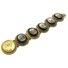 Antique Yellow Gold Micro Mosaic Bracelet